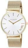 Coach Perry White Dial Gold Mesh Bracelet Watch for Women - 14503125 Buy Now By Coach