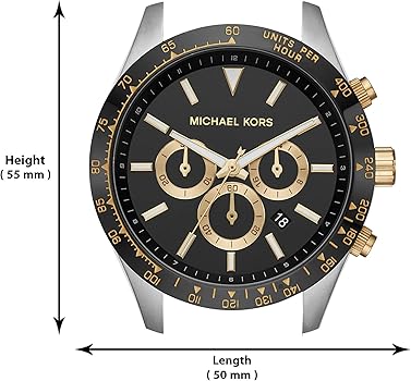 Michael Kors Layton Chronograph Black Dial Two Tone Steel Strap Watch For Men - MK8784 Buy Now By Michael Kors