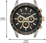 Michael Kors Layton Chronograph Black Dial Two Tone Steel Strap Watch For Men - MK8784 Buy Now By Michael Kors
