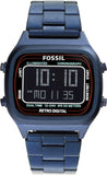 Fossil Retro Analog-Digital Black Dial Blue Steel Strap Watch for Men - FS5896 Buy Now By Fossil