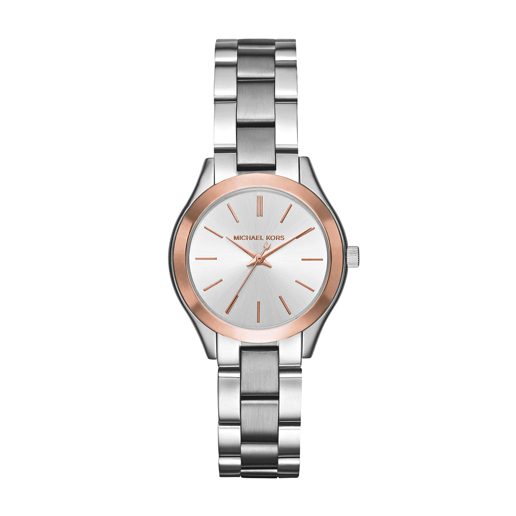 Michael Kors Mini Slim Runway Silver Dial Silver Steel Strap Watch for Women - MK3514 Buy Now By Michael Kors