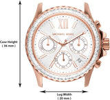 Michael Kors Everest Chronograph Silver Dial Rose Gold Steel Strap Watch For Women - MK7213 Buy Now By Michael Kors