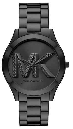 Michael Kors Slim Runway Analog Black Dial Black Steel Strap Watch For Women - MK4734 Buy Now By Michael Kors