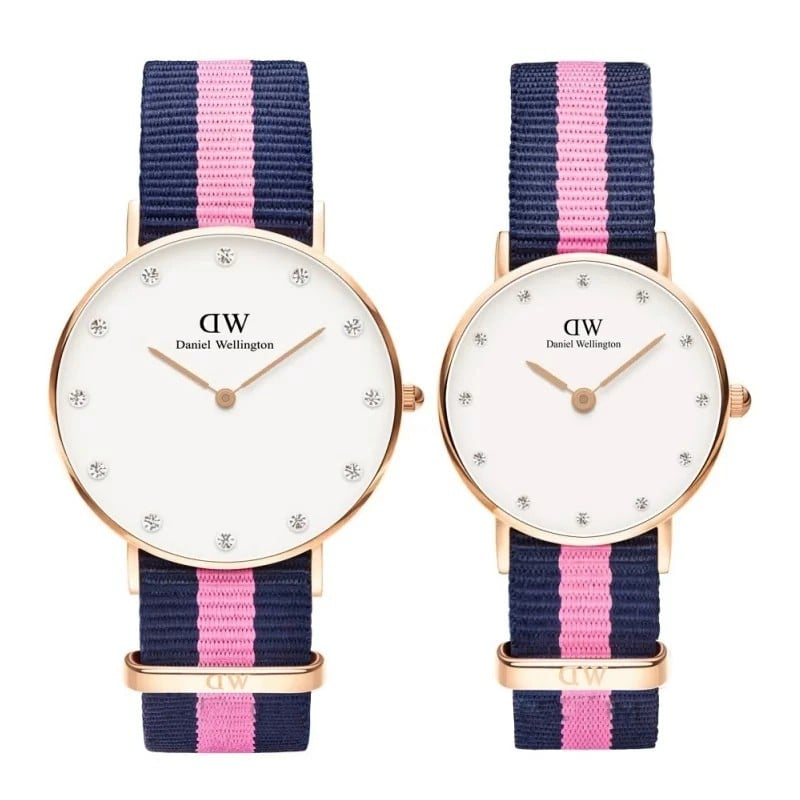 Daniel Wellington Classy Winchester White Dial Two Tone NATO Strap Watch For Women - DW00100077 Buy Now By Daniel Wellington