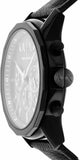 Armani Exchange Banks Chronograph Black Dial Black Leather Strap Watch For Men - AX1724 Buy Now By Armani Exchange