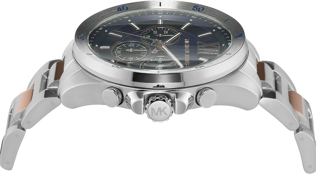 Michael Kors Brecken Chronograph Blue Dial Two Tone Steel Strap Watch For Men - MK9065 Buy Now By Michael Kors
