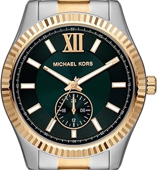 Michael Kors Lexington Quartz Green Dial Two Tone Steel Strap Watch For Men - MK9063 Buy Now By Michael Kors