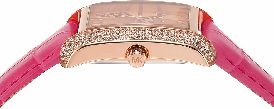 Michael Kors Emery Quartz Diamonds Rose Gold Dial Pink Leather Strap Watch For Women - MK2984 Buy Now By Michael Kors