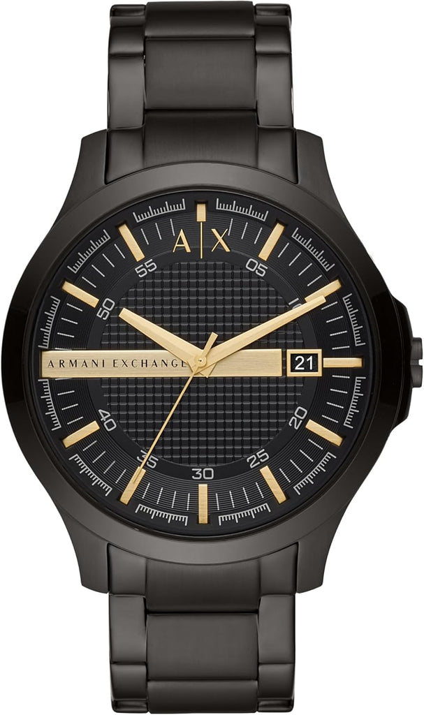 Armani Exchange Hampton Chronograph Black Dial Black Steel Strap Watch For Men - AX2413 Buy Now By Armani Exchange