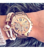 Michael Kors Bradshaw Chronograph Rose Gold Dial Rose Gold Steel Strap Watch For Women - MK6321 Buy Now By Michael Kors