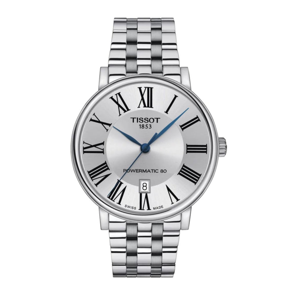 Tissot T Classic Carson Premium Powermatic 80 Silver Dial Silver Steel Strap Watch For Men - T122.407.11.033.00 Buy Now By Tissot