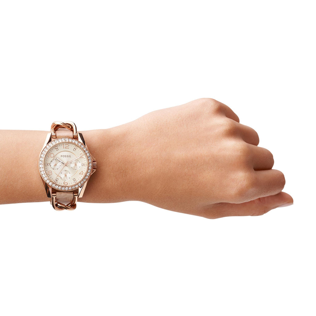 Fossil Riley White Dial Sand Leather Strap Watch for Women - ES3466 Buy Now By Fossil