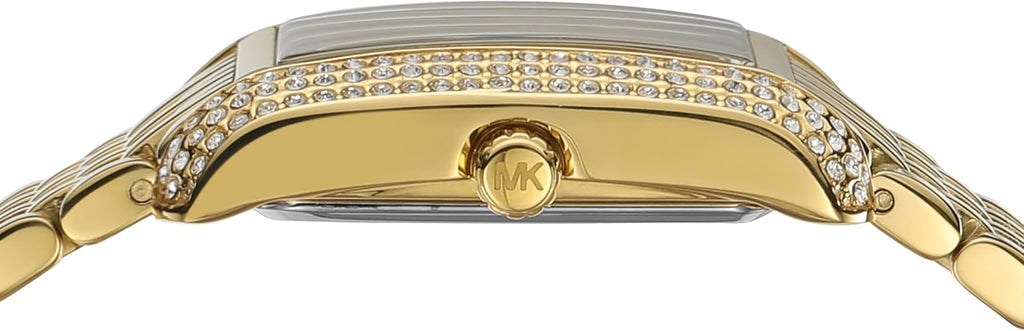 Michael Kors Emery Pave Analog Green Dial Gold Steel Strap Watch for Women - MK4742 Buy Now By Michael Kors