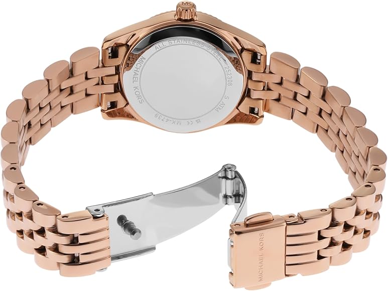Michael Kors Lexington Three Hand Rose Gold Dial Rose Gold Steel Strap Watch For Women - MK4739 Buy Now By Michael Kors