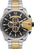 Diesel Mega Chief Chronograph Black Dial Two Tone Steel Strap Watch For Men - DZ4581 Buy Now By Diesel