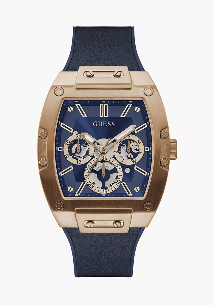Guess Phoenix Multifunction Blue Dial Blue Rubber Strap Watch for Men - GW0202G4 Buy Now By Guess