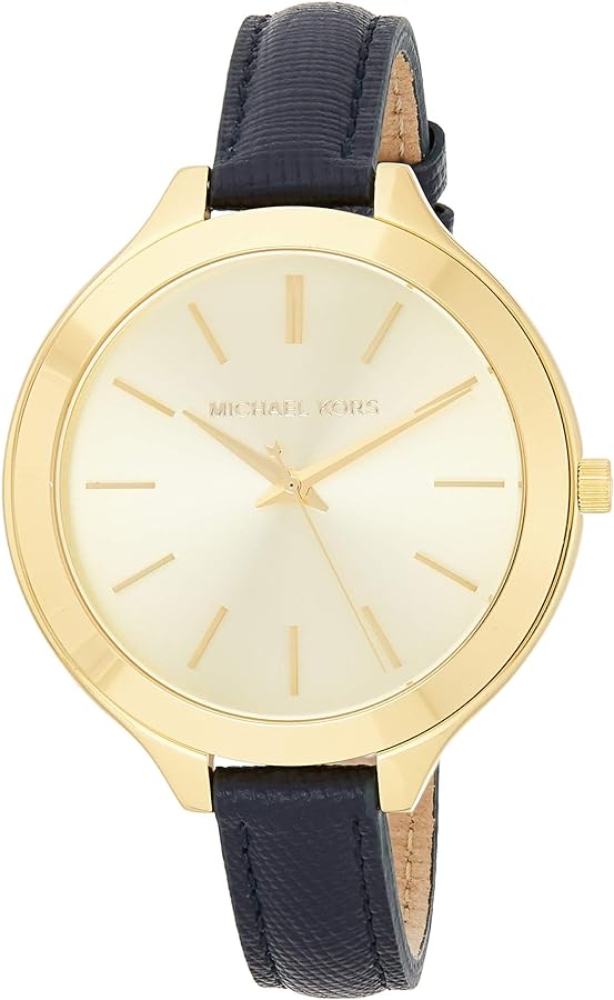 Michael Kors Runway Quartz Gold Dial Blue Leather Strap Watch For Women - MK2285 Buy Now By Michael Kors