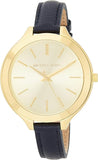 Michael Kors Runway Quartz Gold Dial Blue Leather Strap Watch For Women - MK2285 Buy Now By Michael Kors