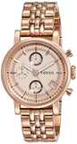 Fossil Boyfriend Chronograph Rose Gold Dial Rose Gold Steel Strap Watch for Women - ES3380 Buy Now By Fossil