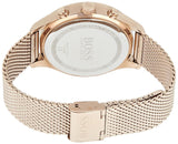 Hugo Boss Associate Black Dial Rose Gold Mesh Bracelet Watch for Men - 1513806 Buy Now By Hugo Boss