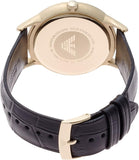 Emporio Armani Renato Quartz Grey Dial Black Leather Strap Watch For Men - AR11049 Buy Now By Emporio Armani