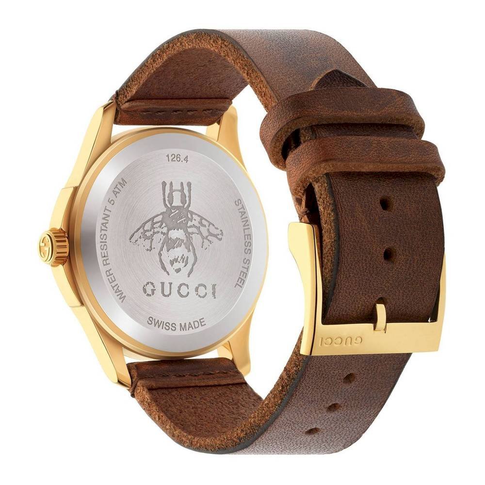 Gucci Le Marche Des Merveilles Green and Red Dial Brown Leather Strap Unisex Watch - YA1264012 Buy Now By Gucci