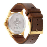 Gucci Le Marche Des Merveilles Green and Red Dial Brown Leather Strap Unisex Watch - YA1264012 Buy Now By Gucci