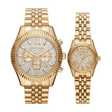 Michael Kors Lexington Crystals Gold Dial Gold Steel Strap Watch for Men - MK8494 Buy Now By Michael Kors