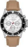 Michael Kors Everest Analog White Dial Brown Leather Strap Watch For Men - MK9092 Buy Now By Michael Kors