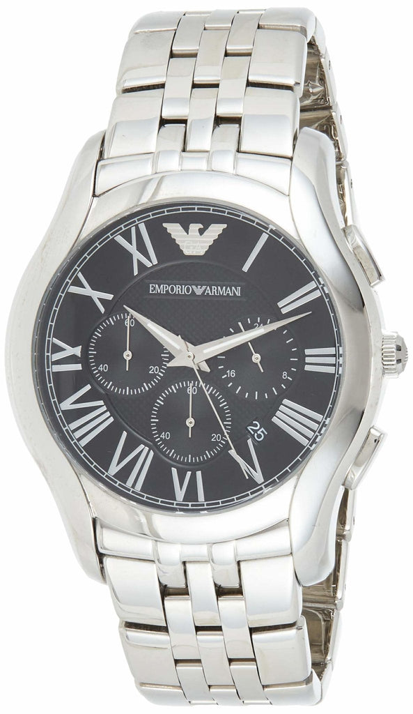 Emporio Armani Classic Chronograph Black Dial Silver Steel Strap Watch For Men - AR1786 Buy Now By Emporio Armani