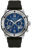 Bulova Marine Star Blue Dial Black Silicone Strap Watch for Men - 98B258 Buy Now By Bulova