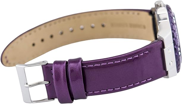Guess Limelight Quartz Silver Dial Purple Leather Strap Watch For Women - W0775L6 Buy Now By Guess