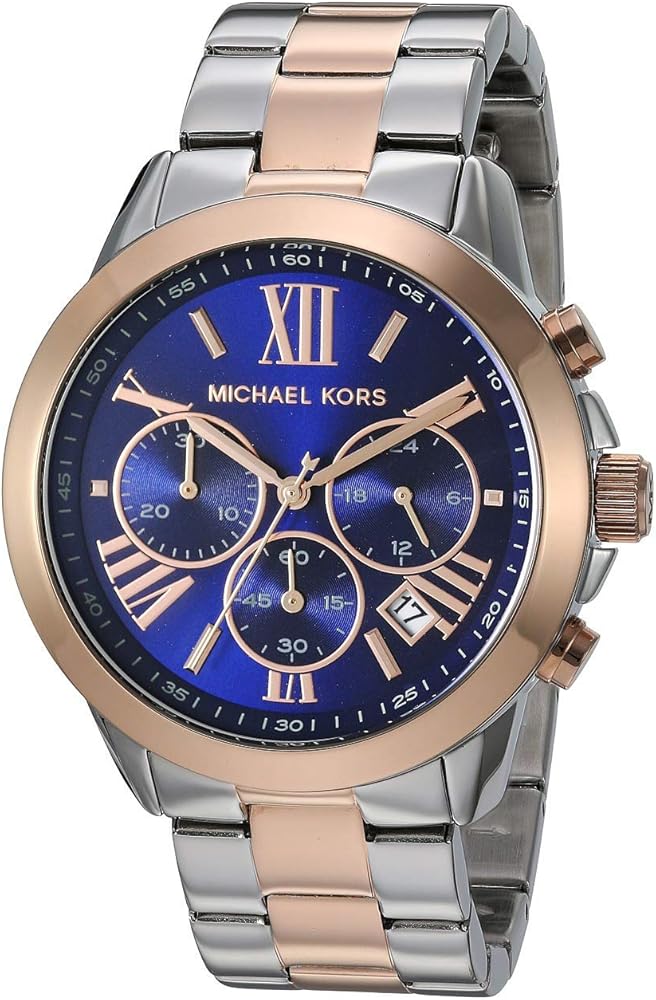 Michael Kors Bradshaw Chronograph Blue Dial Two Tone Steel Strap Watch For Women - MK6389 Buy Now By Michael Kors