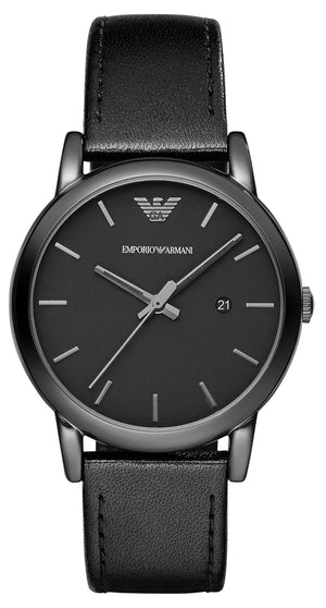 Emporio Armani Classic Black Dial Black Leather Strap Watch For Men - AR1732 Buy Now By Emporio Armani