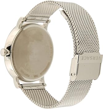 Versace V-Circle Silver Dial Silver Mesh Bracelet Watch for Men - VBQ060017 Buy Now By Versace