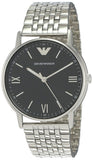 Emporio Armani Kappa Black Dial Silver Steel Strap Watch For Men - AR11152 Buy Now By Emporio Armani