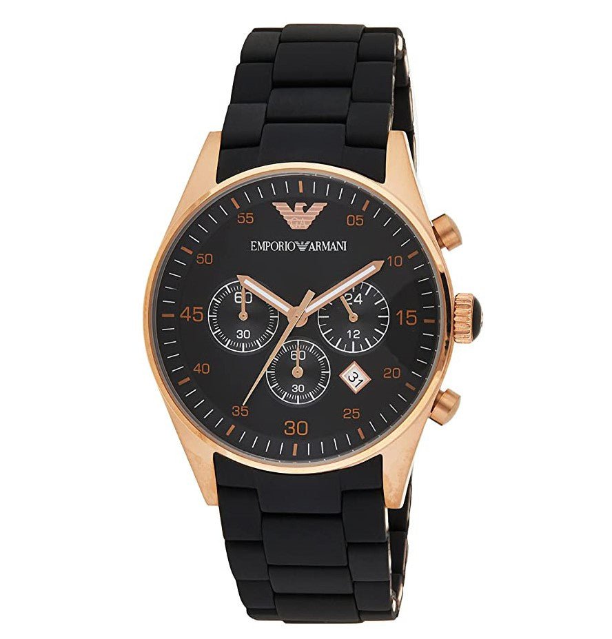 Emporio Armani Sportivo Black Dial Black Steel Strap Watch For Men - AR5905 Buy Now By Emporio Armani