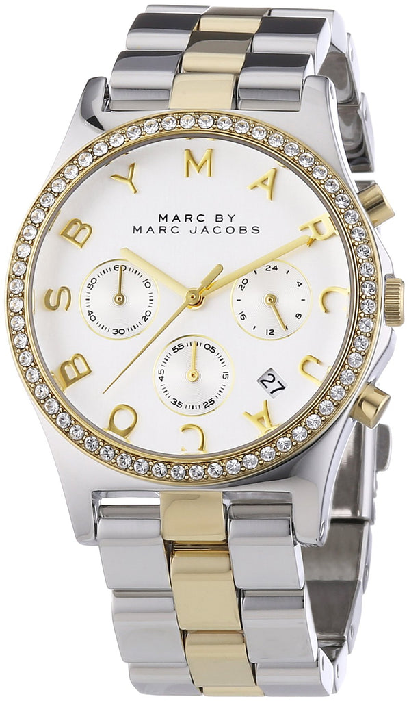 Marc Jacobs Henry Chronograph Silver Dial Two Tone Steel Strap Watch for Women - MBM3197 Buy Now By Marc Jacobs