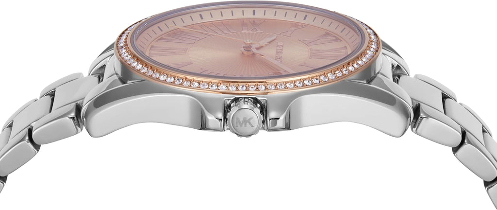 Michael Kors Kacie Three-Hand Gold Dial Silver Steel Strap Watch for Women - MK4854 Buy Now By Michael Kors