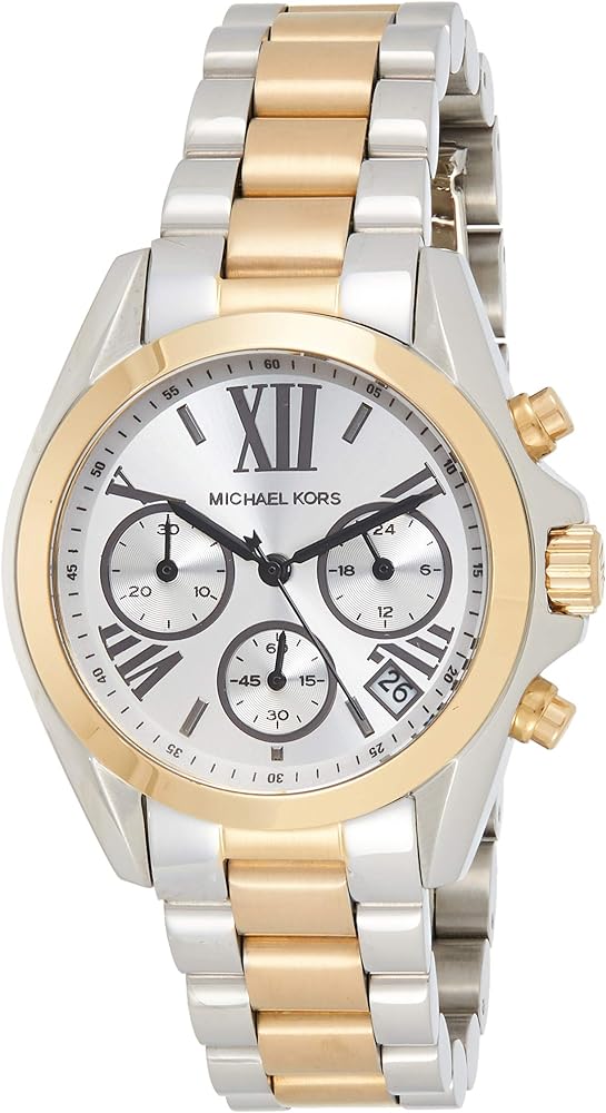 Michael Kors Bradshaw Chronograph Silver Dial Two Tone Steel Strap Watch For Women - MK5912 Buy Now By Michael Kors