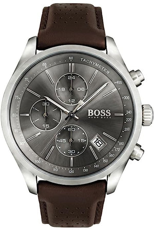 Hugo Boss Skymaster Grey Dial Brown Leather Strap Watch for Men - 1513787 Buy Now By Hugo Boss