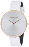 Calvin Klein Full Moon White Dial White Leather Strap Watch for Women - K8Y236L6 Buy Now By Calvin Klein