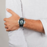 Maserati Ingegno Automatic Blue Skeleton Dial Black Leather Strap Watch For Men - R8821119004 Buy Now By Maserati