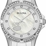 Bulova Crystal Silver Dial Silver Steel Strap Watch for Women - 96L226 Buy Now By Bulova