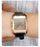 Burberry Heritage Chronograph Square Grey Dial Brown Leather Strap Watch for Men - BU1566 Buy Now By Burberry