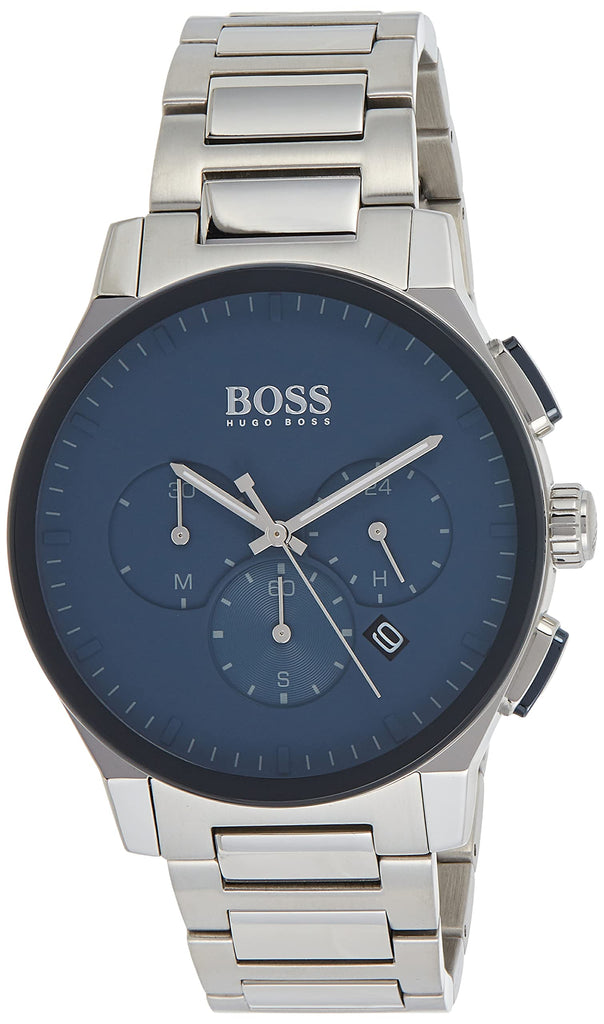 Hugo Boss Peak Chronograph Blue Dial Silver Steel Strap Watch for Men - 1513763 Buy Now By Hugo Boss