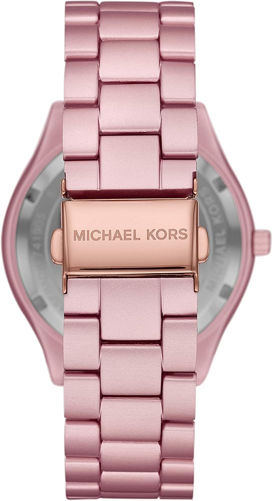 Michael Kors Slim Runway Pink Dial Pink Steel Strap Watch For Women - MK4456 Buy Now By Michael Kors