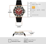 Emporio Armani Meccanico Automatic Red Dial Black Silicon Strap Watch For Men - AR60070 Buy Now By Emporio Armani