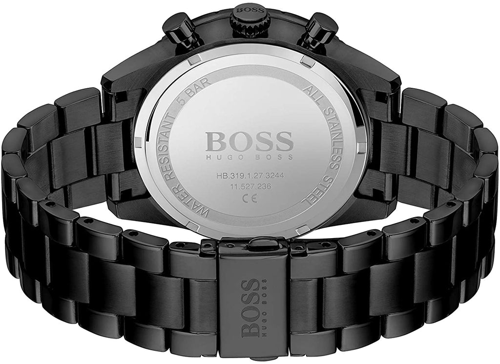 Hugo Boss Pilot Edition Chronograph Black Dial Black Steel Strap Watch for Men - 1513854 Buy Now By Hugo Boss