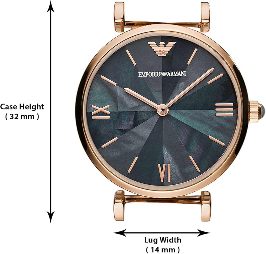 Emporio Armani Quartz Grey Dial Brown Leather Strap Watch For Women - AR11172 Buy Now By Emporio Armani